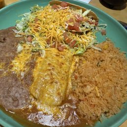 Taco (Crispy Or Soft) & Enchilada plate