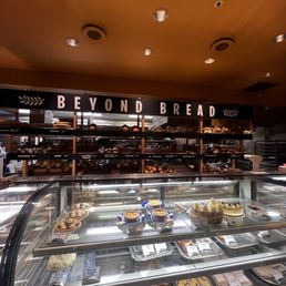 Dessert case and bread racks