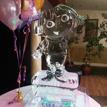Apple Ice - An ice sculpture of Dora the Explorer made by Apple Ice - Ice Delivery Near Me - Deer Park, New York
