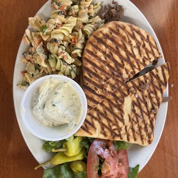 The Mill Restaurant - Steak panini with pasta salad - Pizza Near Me - Murrieta, California The Mill Restaurant - Steak panini with pasta salad - Pizza Near Me - Murrieta, California
