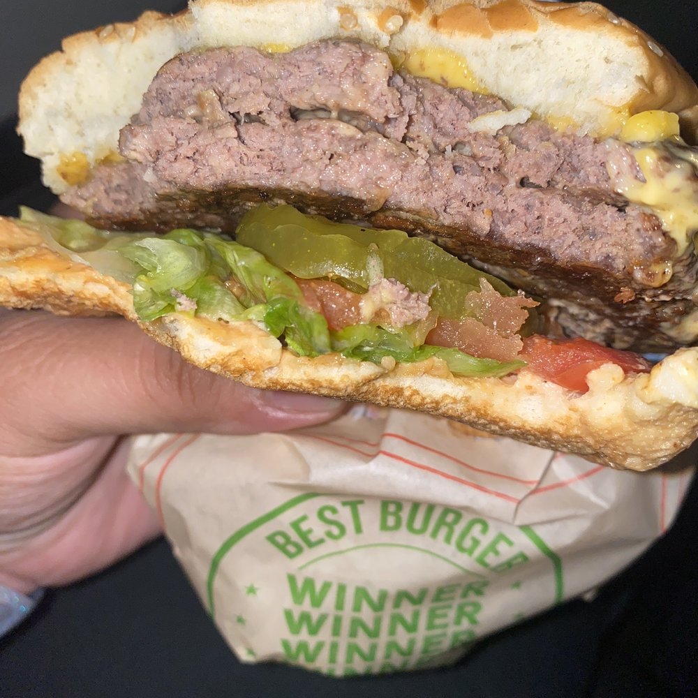 Farmer Boys - Double Big Cheese burger- Double meat, double cheese, lettuce, tomato, pickle, onion,1000 island dressing and on a sesame seed bun - Burgers Near Me - Tolleson, Arizona Farmer Boys - Double Big Cheese burger- Double meat, double cheese, lettuce, tomato, pickle, onion,1000 island dressing and on a sesame seed bun - Burgers Near Me - Tolleson, Arizona