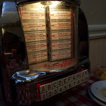O' Sole Mio Restaurant - Juke box at the table plays through the whole restaurant. Just like the old days. - Pizza Near Me - Millbrae, California O' Sole Mio Restaurant - Juke box at the table plays through the whole restaurant. Just like the old days. - Pizza Near Me - Millbrae, California