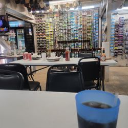 Marty's Landing & Mama's Kitchen - This is the interior of the bait and tackle shop with tables for dining