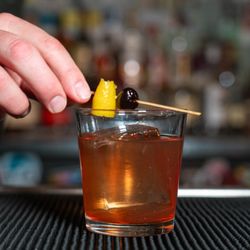 Sidecar - Buffalo Trace old fashioned on a bigass cube!