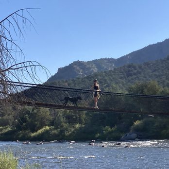Sweetwater River Ranch - Bridge was definitely a fun experience! - RV Parks Near Me - Cotopaxi, Colorado Sweetwater River Ranch - Bridge was definitely a fun experience! - RV Parks Near Me - Cotopaxi, Colorado