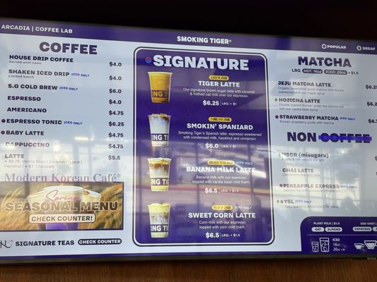 Menu photo 1 Smoking Tiger Coffee Lab Arcadia, CA Menu photo 1 Smoking Tiger Coffee Lab Arcadia, CA
