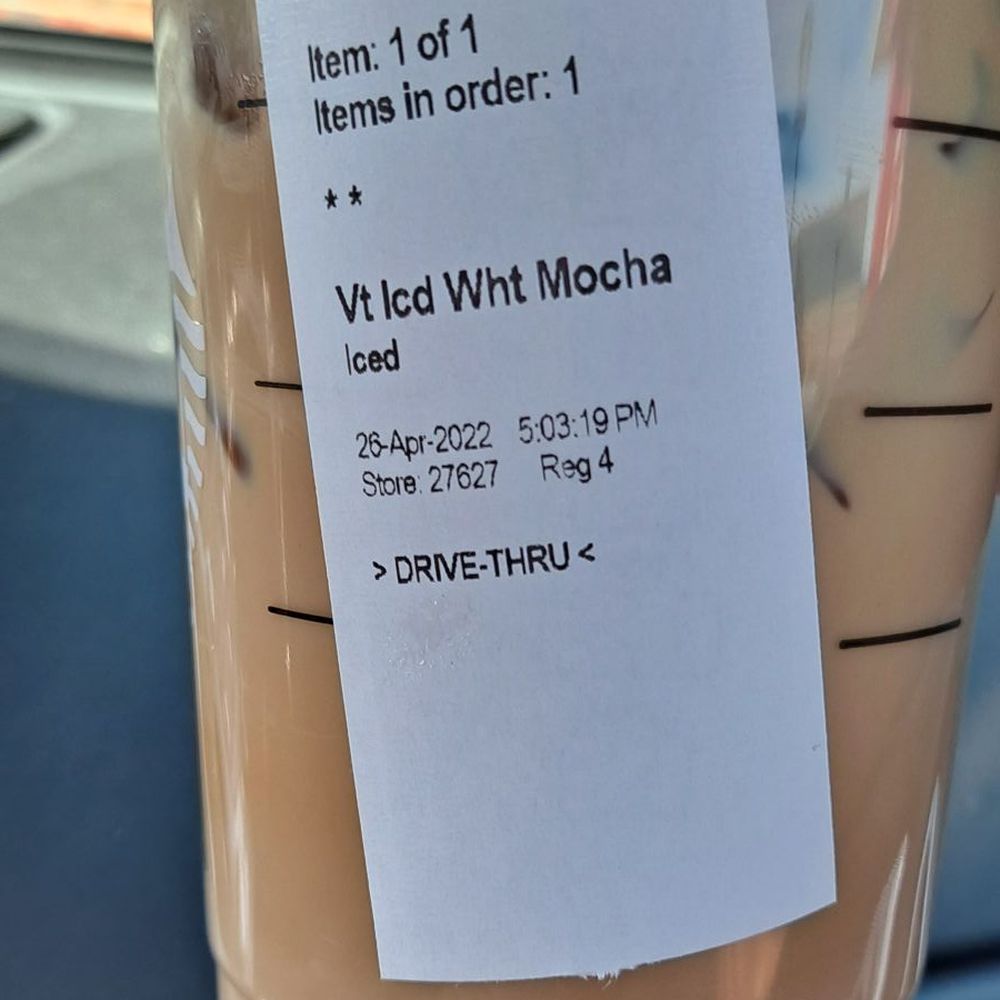 Venti Iced White Mocha Venti Iced White Mocha