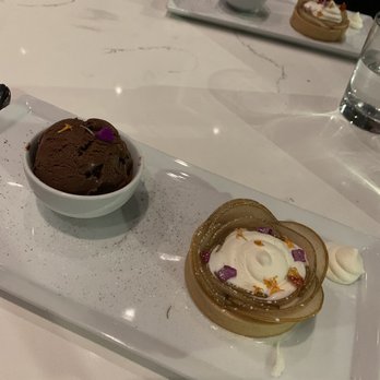 Decadence - Asian pears tart and Belgian chocolate ice cream - New American Near Me - Hermosa Beach, California