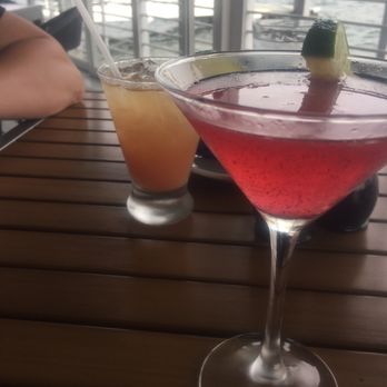 Cedars Floating Restaurant - Huckleberry martini & agave margarita-yum! - Seafood Near Me - Coeur D'alene, Idaho