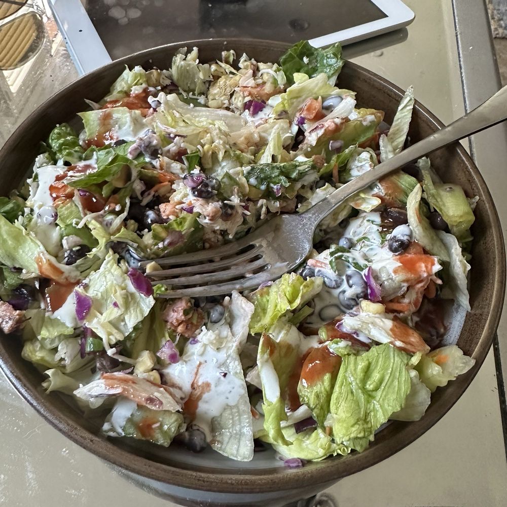 Stonefire Grill - Stonefire's BBQ Chopped WITHOUT corn and tortilla strips and barely any chicken. So basically a salad. - American Near Me - Thousand Oaks, California Stonefire Grill - Stonefire's BBQ Chopped WITHOUT corn and tortilla strips and barely any chicken. So basically a salad. - American Near Me - Thousand Oaks, California