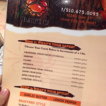 Backyard Bayou - Check the wall for market price. 1/1/15 shrimp $11lb clams 10.99lb. - Cajun/Creole Near Me - Union City, California