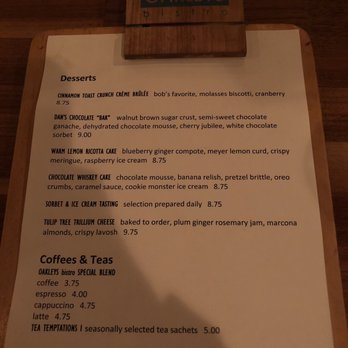 Oakleys Bistro - Dessert Menu Fall November 2018 - New American Near Me - Indianapolis, Indiana Oakleys Bistro - Dessert Menu Fall November 2018 - New American Near Me - Indianapolis, Indiana