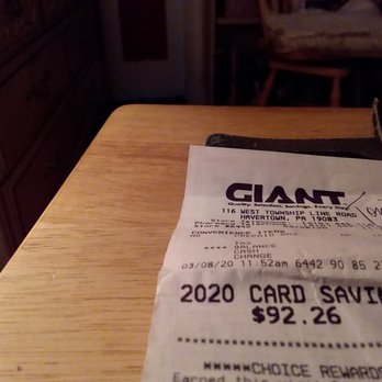 GIANT Food Store - Another Giant receipt. - Grocery Near Me - Havertown, Pennsylvania GIANT Food Store - Another Giant receipt. - Grocery Near Me - Havertown, Pennsylvania
