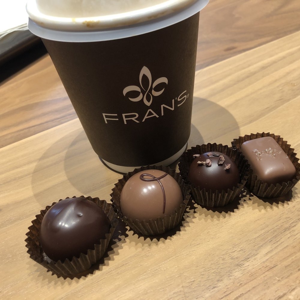 Fran's Chocolates - Chocolate tasting & a latte. IG: @sumicraves - Chocolatiers & Shops Near Me - Seattle, Washington