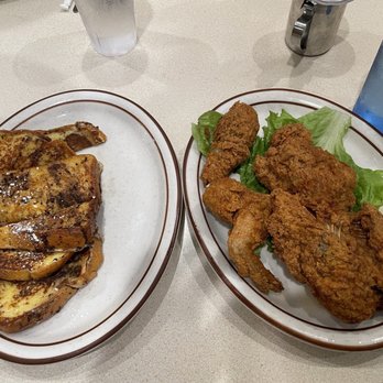 Neal's Coffee Shop - Half of a fried chicken and French toast. - American Near Me - Burlingame, California Neal's Coffee Shop - Half of a fried chicken and French toast. - American Near Me - Burlingame, California