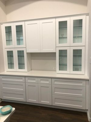 Kitchen Cabinet Installations - Here at LHC we have a great range of cabinet products to offer. Whether you choose a budget-friendly stock option or creative semi-custom product, Liberty Hill Cabinets will ensure your remodeling experience is comfortable, affordable, and accurate. Our services include complementary measurement, design, and quote followed by professional cabinet installation. Kitchen Cabinet Installations - Here at LHC we have a great range of cabinet products to offer. Whether you choose a budget-friendly stock option or creative semi-custom product, Liberty Hill Cabinets will ensure your remodeling experience is comfortable, affordable, and accurate. Our services include complementary measurement, design, and quote followed by professional cabinet installation.