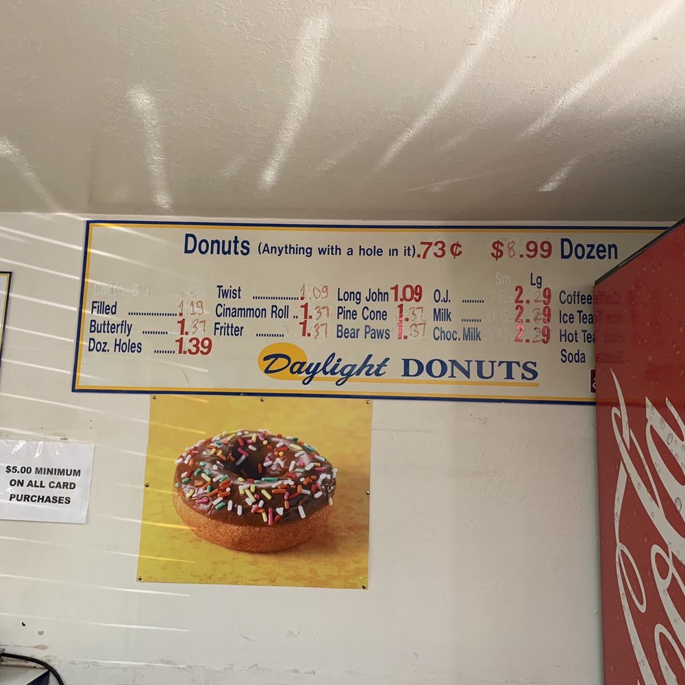 Daylight Donuts - Menu - Donuts Near Me - Alamogordo, New Mexico