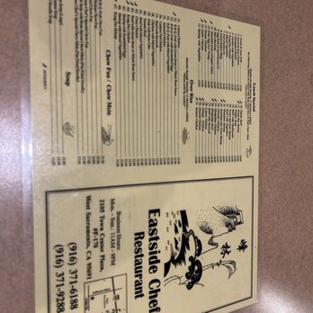 Eastside Chef - Menu - Chinese Near Me - West Sacramento, California