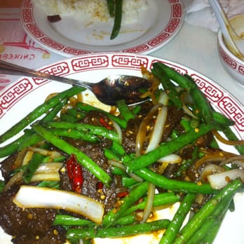 Ding How Restaurant - Spicy Vegetarian beef with string beans - Chinese Near Me - Davis, California