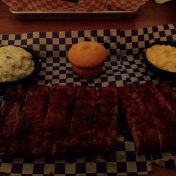 Famous Daves - Ribs potato salad and mac n cheese a starving womans meal - Barbeque Near Me - Long Beach, California Famous Daves - Ribs potato salad and mac n cheese a starving womans meal - Barbeque Near Me - Long Beach, California