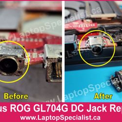 Laptop Specialist - Laptop DC Power Jack Repair Specialist -- 2 Hours Service Available For Dell Inspiron, XPS, HP, MSI, GIGABYTE AORUS, AERO, Asus ROG, TUF