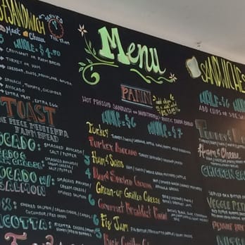 The Bloom Cafe - Small section of the menu. I wanted to show how artistic it was. A full menu is listed online. - Ice Cream & Frozen Yogurt Near Me - Valencia, Pennsylvania