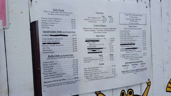 Menu photo 8 Cape Pier Chowder House Kennebunkport, ME