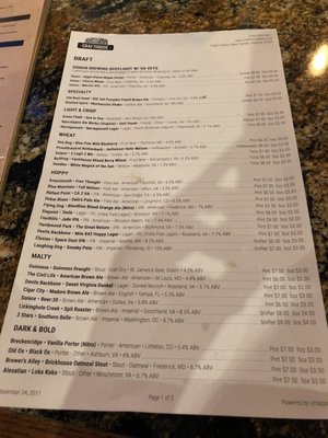 Menu photo 8 Crafthouse Fairfax, VA