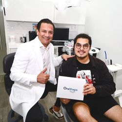The Lakes Family Dental - Dr. Navarro with the patient at The Lakes Family Dental Edinburg Texas