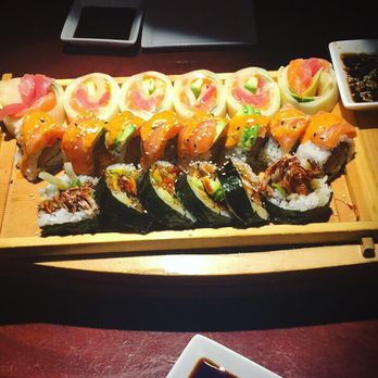 Mikado Ryotei - Three rolls: the Austin, hottie Susan, and dragon roll - Sushi Bars Near Me - Austin, Texas