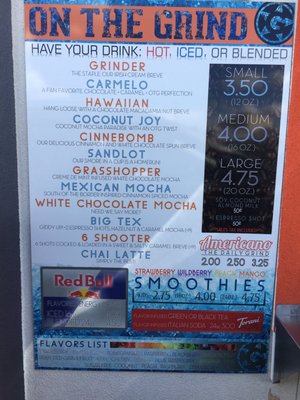Menu photo 5 On The Grind Universal City, TX