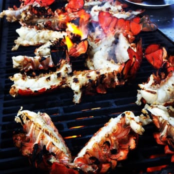 The Mayflower Grace - Lobster tails grilling away for a special outdoor event - Hotels Near Me - Washington, Connecticut