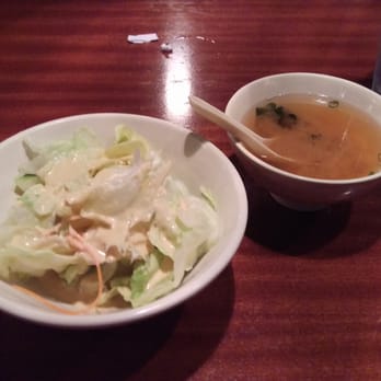 Sakura - Miso soup and salad. - Japanese Near Me - Charleston, West Virginia Sakura - Miso soup and salad. - Japanese Near Me - Charleston, West Virginia