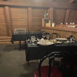 Casa Rustica - This is where we sat. Tables were broken here in the attic, and the place was gross.