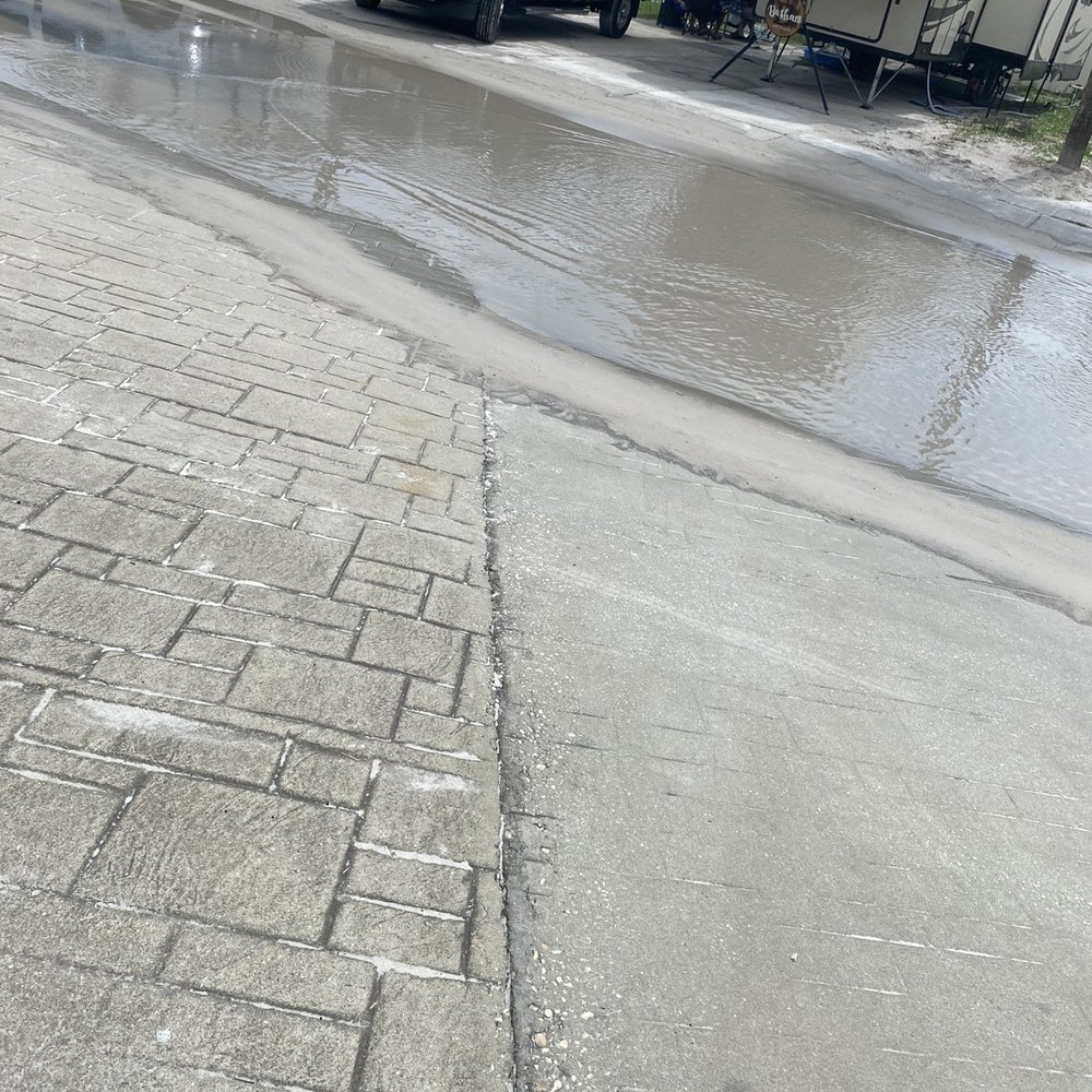 Camp Gulf - Standing water.... Yes, it rained but there is no drainage. - Campgrounds Near Me - Destin, Florida Camp Gulf - Standing water.... Yes, it rained but there is no drainage. - Campgrounds Near Me - Destin, Florida