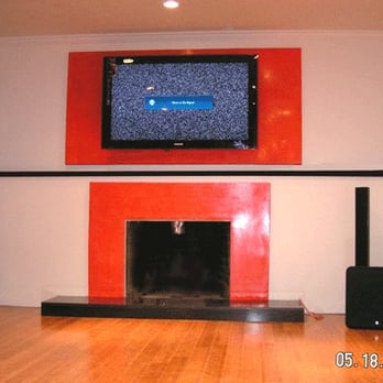 Drywall Excellence - *After* Hard to believe it's the same wall. Polished venetian plaster, and black granite. Client very happy now! - Drywall Installation & Repair Near Me Drywall Excellence - *After* Hard to believe it's the same wall. Polished venetian plaster, and black granite. Client very happy now! - Drywall Installation & Repair Near Me