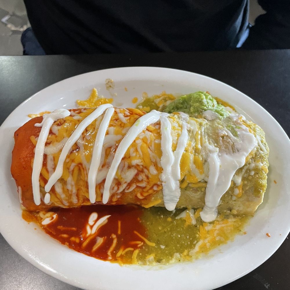 Mi Burrito Mexican Grill - Mi Burrito carnitas w/green and red sauce - Mexican Near Me - Redondo Beach, California Mi Burrito Mexican Grill - Mi Burrito carnitas w/green and red sauce - Mexican Near Me - Redondo Beach, California