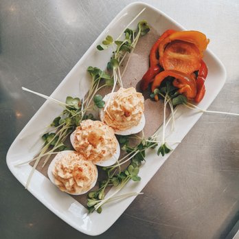 Cafeteria - Dinner Menu: Deviled Eggs ($7) - New American Near Me - New York, New York