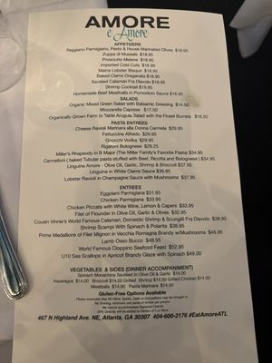 Menu photo 2 Amore E Amore Atlanta, GA Menu photo 2 Amore E Amore Atlanta, GA