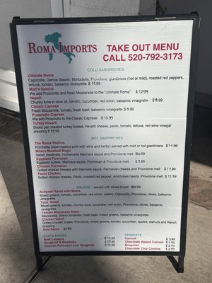 Menu photo 2 Roma Imports Tucson, AZ