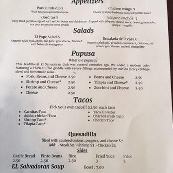 El Pope - Front page of menu - Latin American Near Me - Richmond, Virginia