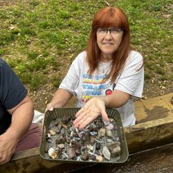 Old Cardinal Gem Mine - Found a shark's tooth at Old Cardinal Gem Mine.