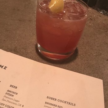 Photo of Decca - Louisville, KY, United States. Rhubarb Red mocktail