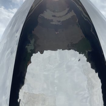 Cullen Sculpture Garden - Close up of the hollow portion of the Bean - Museums Near Me - Houston, Texas