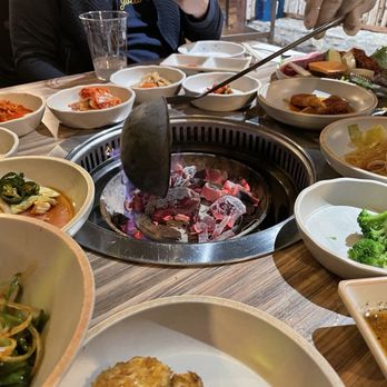 Handam BBQ - Chinatown - Banchan - diverse collection of small, savory Korean side dishes to complement the main meal with varied flavors - Barbeque Near Me - Houston, Texas