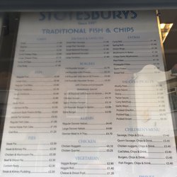 Stotesburys Fish & Chips - Menu