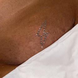 Polished Peach Esthetics - You can always add on a "vajazzle" which is a Swarovski crystal design that lasts about a week