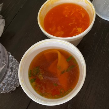 Red Fortune - Neon orange wonton soup and egg drop soup - Chinese Near Me - Bonner Springs, Kansas