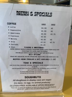 Menu photo 2 Vice Doughnuts & Coffee  Farmingdale, NY