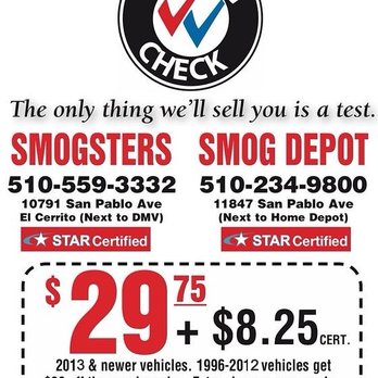 Smogsters Star Test Only - Smog Check Stations Near Me - El Cerrito, California Smogsters Star Test Only - Smog Check Stations Near Me - El Cerrito, California
